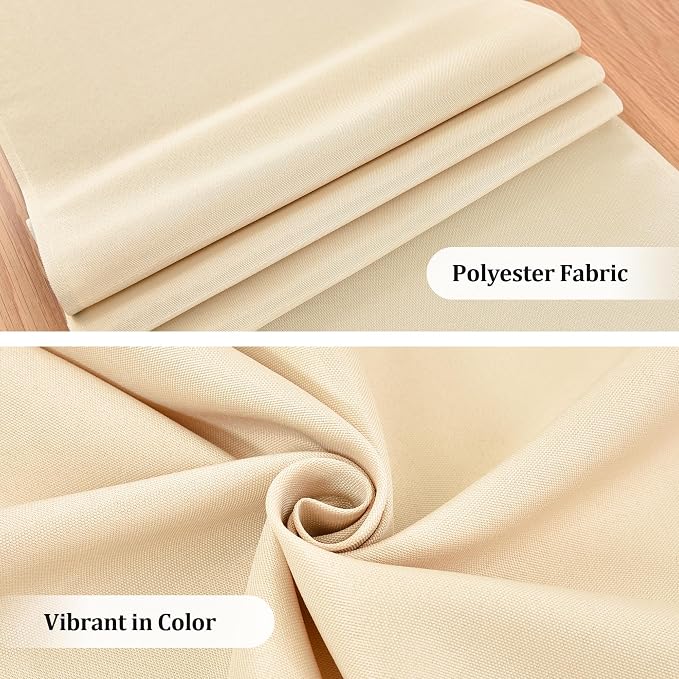 Farmhouse Beige Table Runner Dining Table Runners 90 Inches Long Coffee Table - Image 4