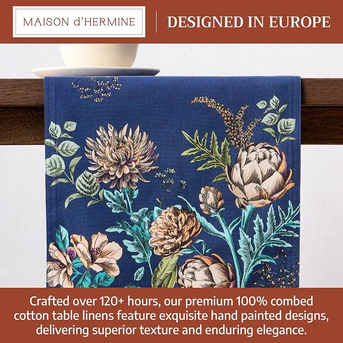 Maison d' Hermine Table Runner 100% Combed Cotton 14.5"x108" | Table Runners - Image 3