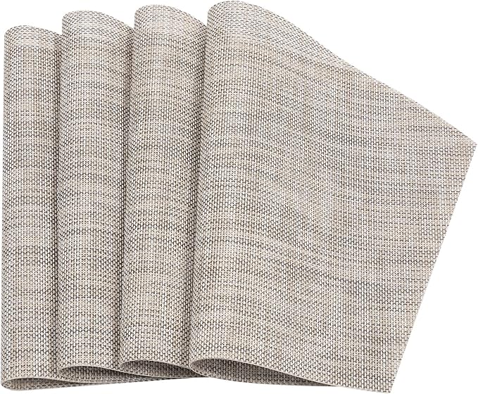 SHACOS Wedge Placemats Set of 8 Woven Vinyl Placemats - Image 7