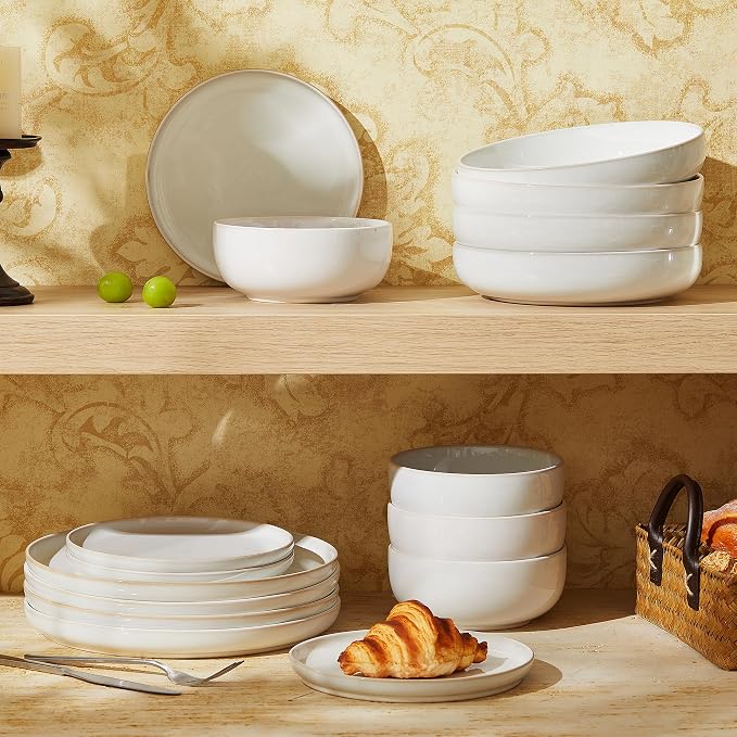 Junko Flat Dinner Plate Set of 4, 10.8 inch - Image 8