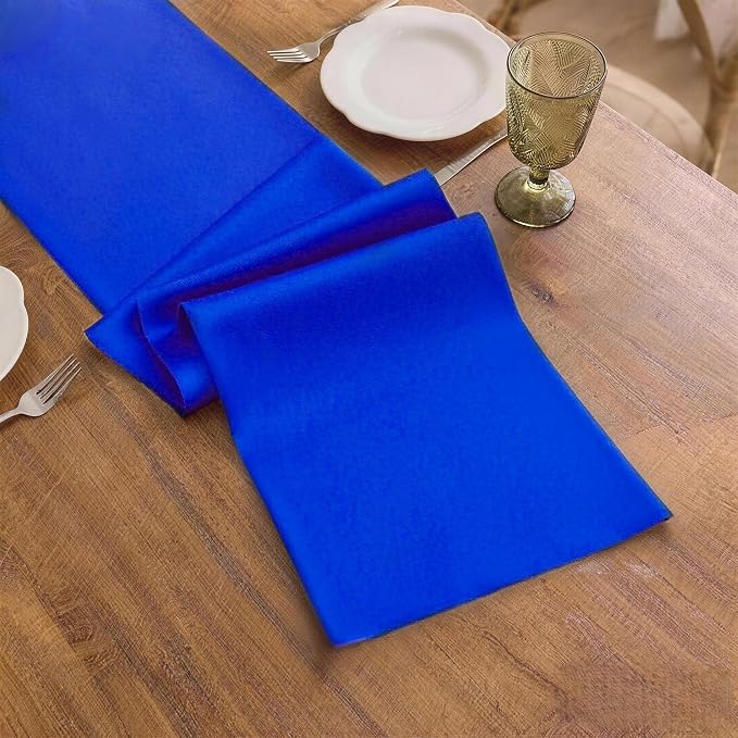 Royal Blue Table Runner, Waterproof Washable Runners 60 Inches Long | Reusable - Image 3