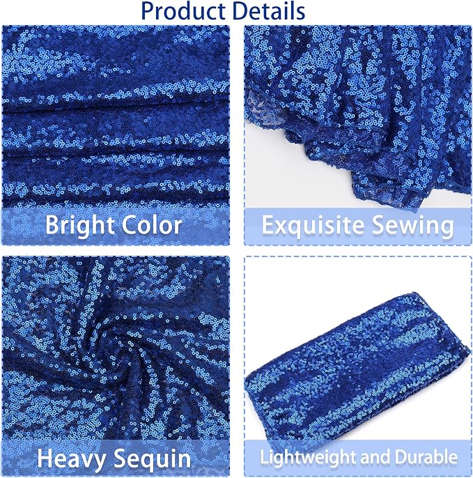12 Packs 12 X 72 Inch Sequin Table Runner Glitter Dining Table Runner - Image 4