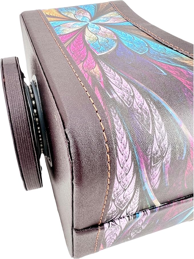 PU Leather Remote Control Holder, 360 Degree Spinning Desk TV Remote Caddy - Image 6