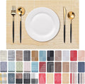Placemats Set of 6 Washable Indoor | Outdoor Vinyl Place Mats by CADONO