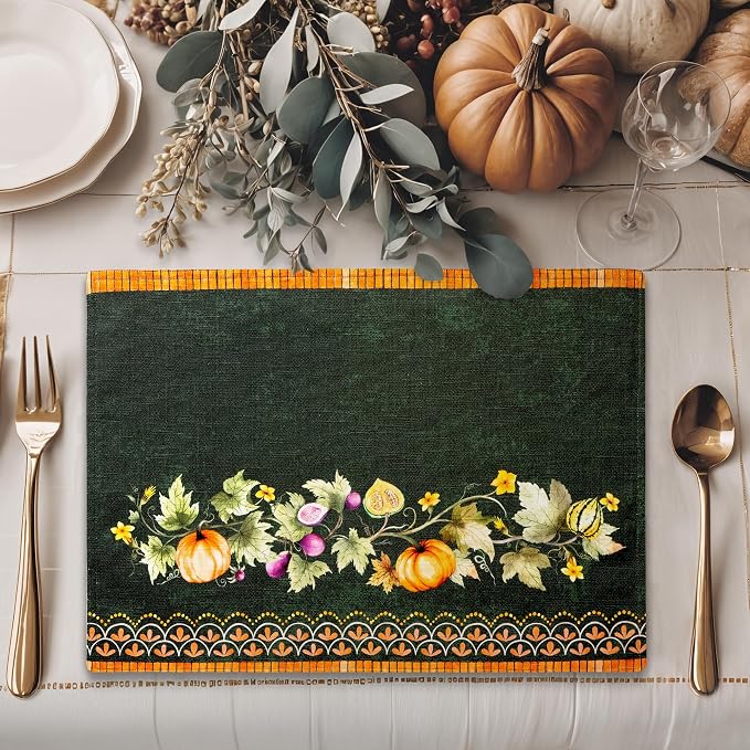 Maison d' Hermine Placemats Set of 4 Reusable 100% Cotton | Cloth Place Mats - Image 6