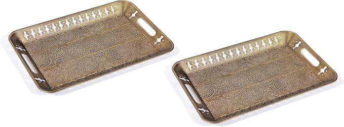 16" Rectangular Metal Tray by Unknown