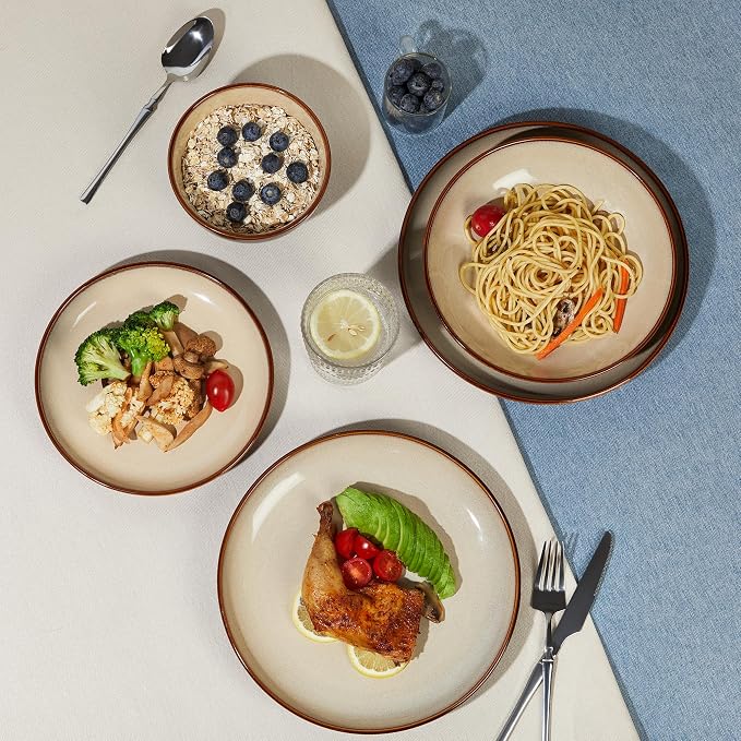 24 Piece Double Bowl Dinnerware Sets - Image 5