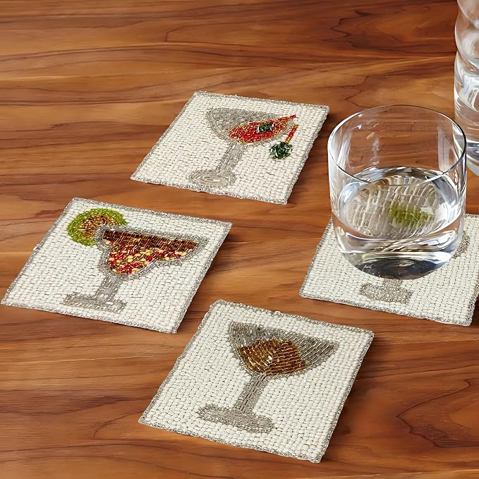 Boho Coasters for Drinks or Coffee Table, Cute Coasters for Farmhouse Style - Image 8