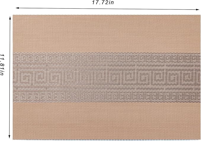 Placemats Set of 6 Washable Indoor | Outdoor Vinyl Place Mats - Image 2