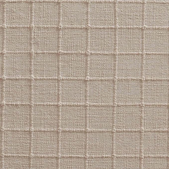 Artisanal Grid Linen Table Runner, 13x60 Inches Oatmeal | Heavy Textured - Image 7