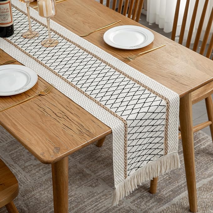 Table Runner Linear End, Boho Style - Image 4