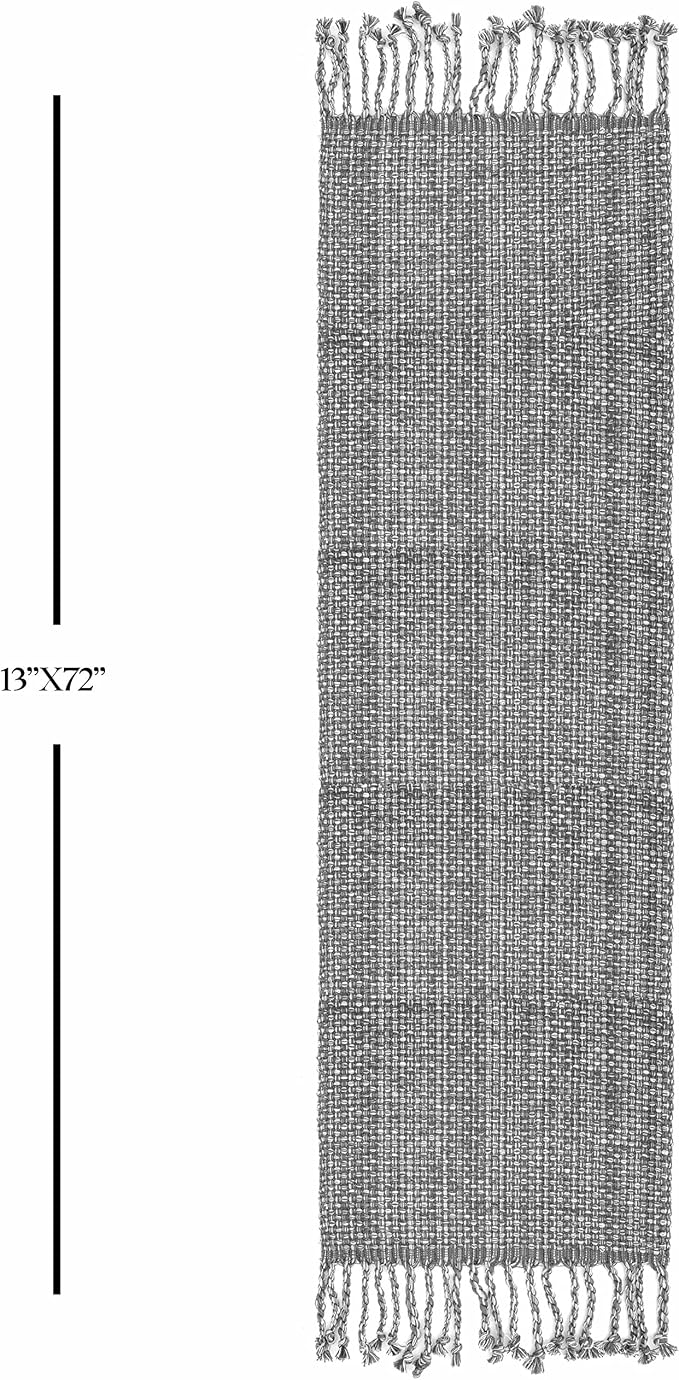 100% Cotton Table Runner for Dining Room Tables Rectangle Two Tone Woven Fabric - Image 3