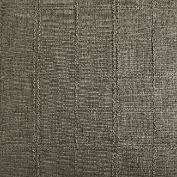 Linen Checked Farmhouse Table Runner, 13x48 Inches Olive | Raised Grid Design - Image 6