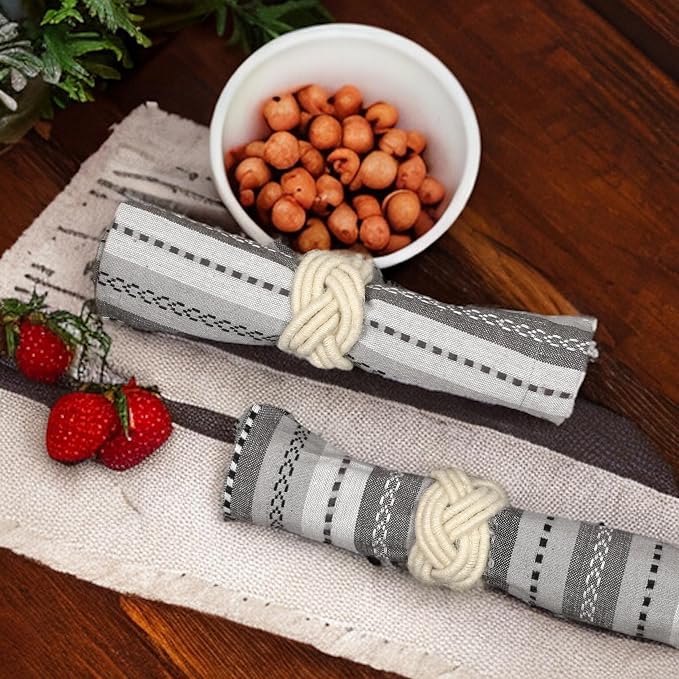 ALPHA Living HOME Handcrafted Napkin Rings Set of 12 - Image 6