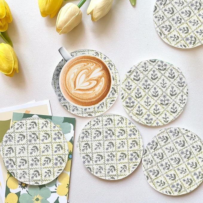 Boho Cotton Coasters Set of 6 - Image 6
