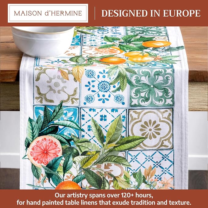 Maison d' Hermine Table Runner 100% Cotton 14.50" x 108" | Table Runners 108 - Image 2