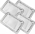 4 Pack 17.5" x 13.6" Large Silver Serving Trays by Ferrochef