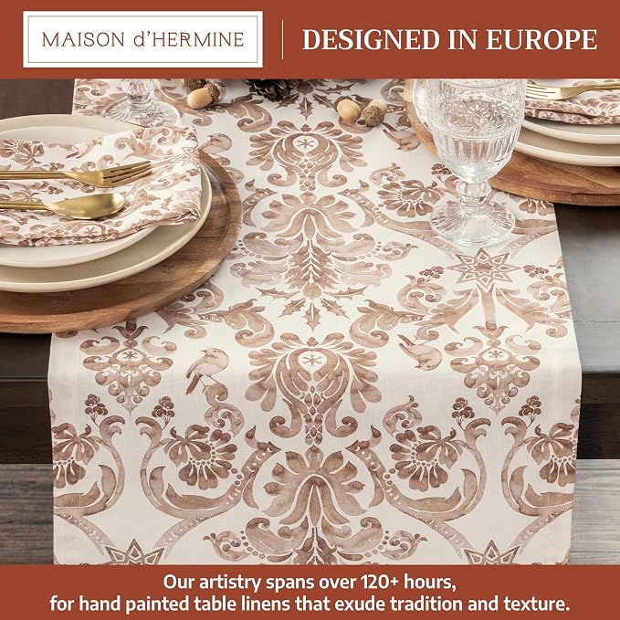 Maison d' Hermine Table Runner 100% Cotton 14.50" x 72" | Table Runners 72 - Image 2