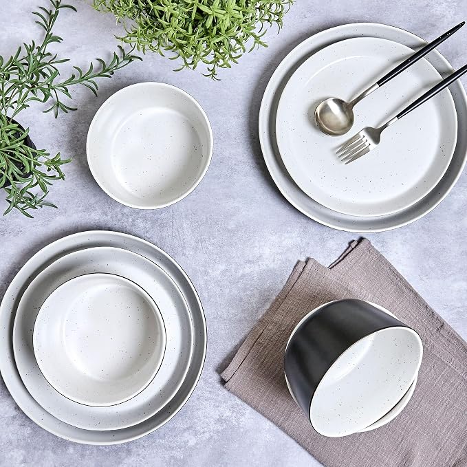 Sango 12-Piece Stoneware Dinnerware Set - Image 4