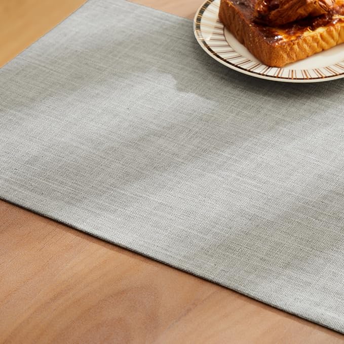 Rustic Cotton Linen Table Runner, 13x60 Inches Light Grey | Farmhouse Style - Image 6