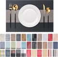 Placemats Set of 6 Washable Indoor | Outdoor Vinyl Place Mats by CADONO