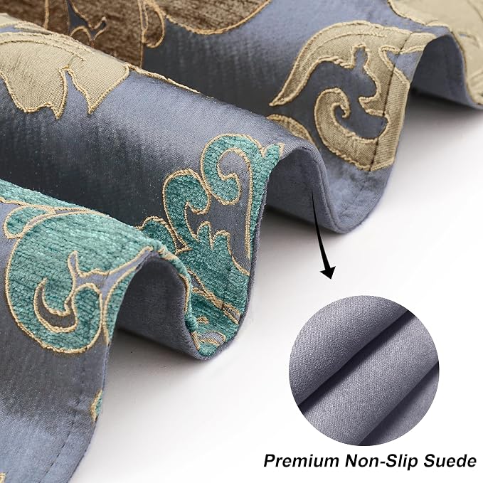 Loom and Mill Luxury Damask Table Runner 108 Inches Long, 13x108 in - Image 4
