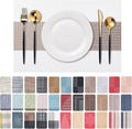 Placemats Set of 6 Washable Indoor | Outdoor Vinyl Place Mats by CADONO
