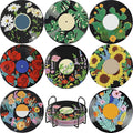 8 Pack Vinyl Record Diamond Art Coasters Kits- Diamond Painting Coaster Kit | by VIGEGU