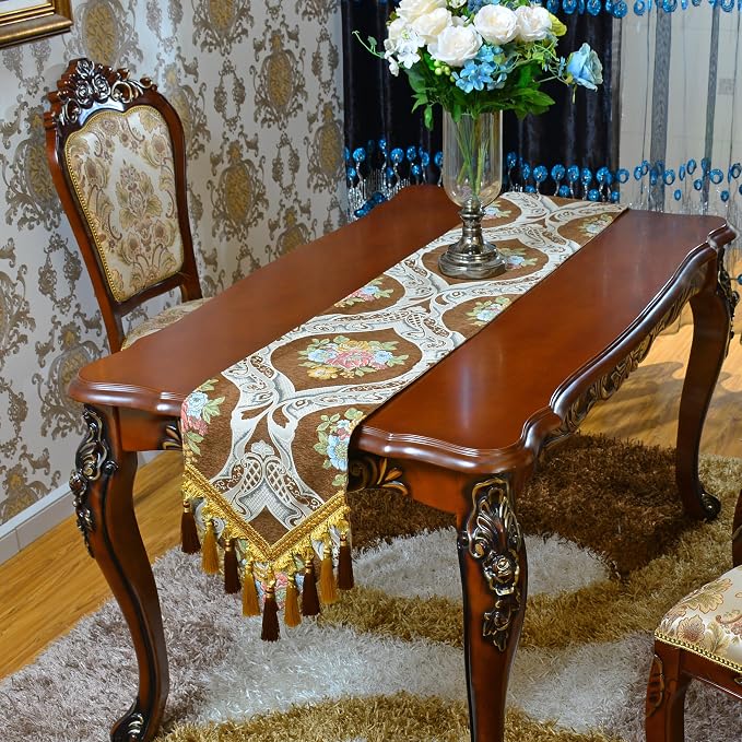 Extra Luxury Velvet Coffee Table Runner 120 Inches Long - Image 3