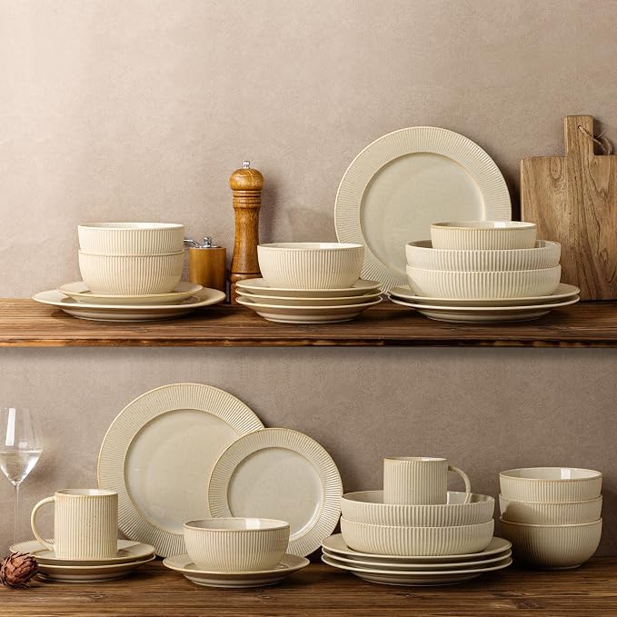 8.5" Ceramic Pasta Bowls Set of 4, Salad Bowls | Versatile Serving Bowls - Image 7