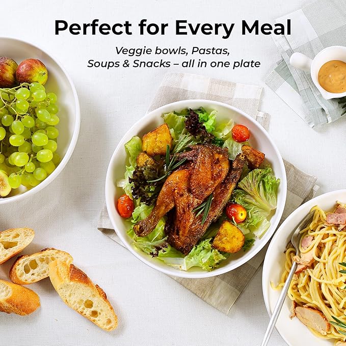 Y YHY 9.75" Large Pasta Bowls, 50 Ounces Big Salad Bowls, Ceramic Serving Bowl - Image 5
