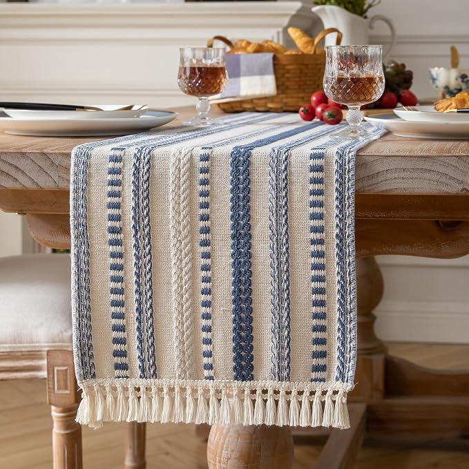 Caflife Boho Table Runner 60 Inchs Long, Dining Room Home Decor - Image 2