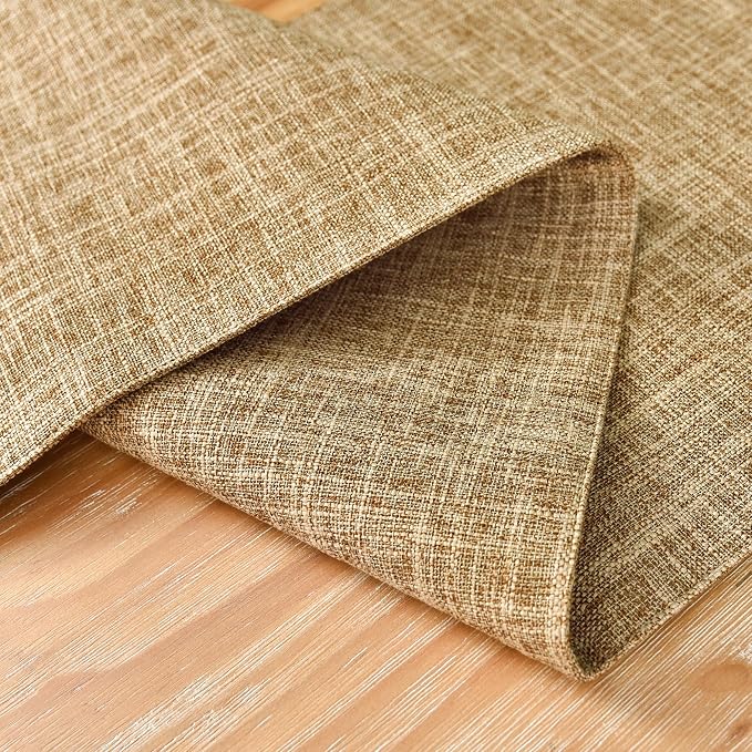 NEWISHER Reversible Double Layer Table Runner Faux Linen Fabric, 13x72inch | - Image 4