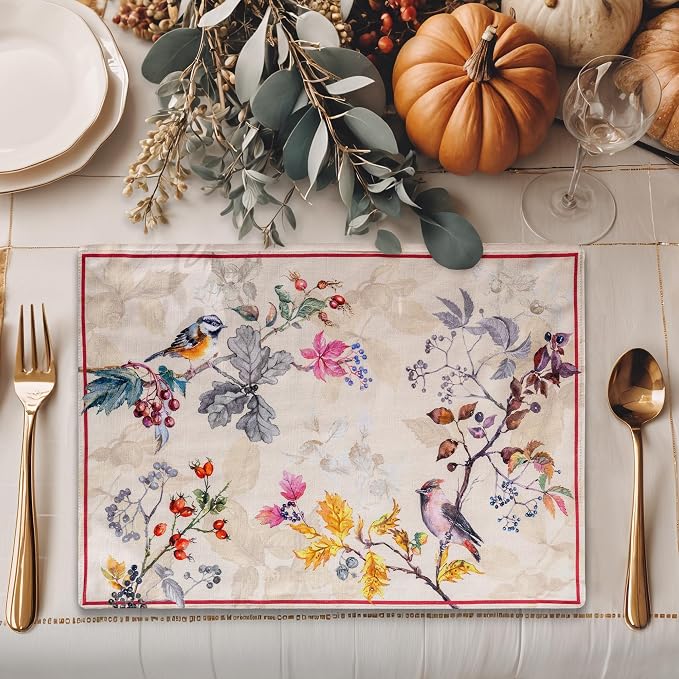 Maison d' Hermine Placemats Set of 4 Reusable 100% Cotton | Cloth Place Mats - Image 6
