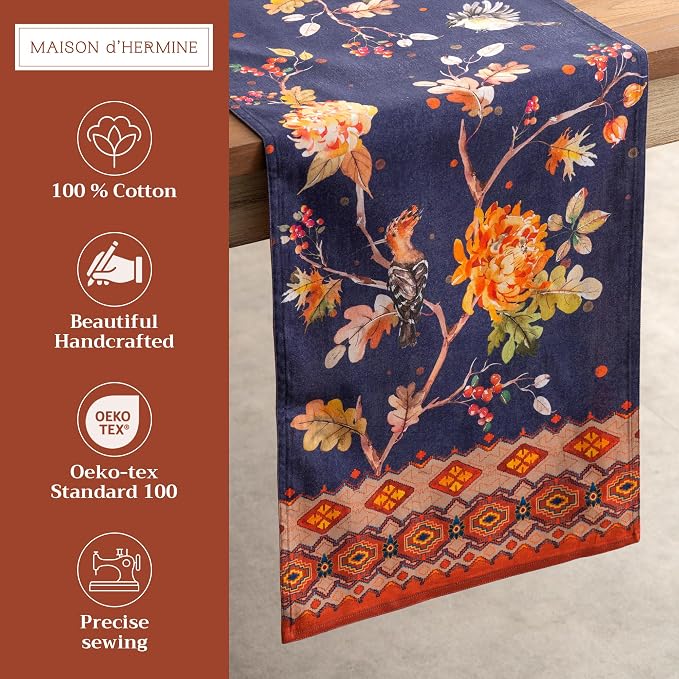 Maison d' Hermine Table Runner 100% Cotton 14.50" x 108" | Table Runners 108 - Image 2