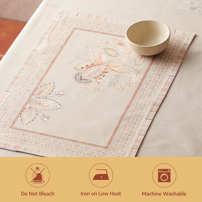 Maison d' Hermine Placemats Set of 4 Reusable 100% Combed Cotton | Cloth Place - Image 8
