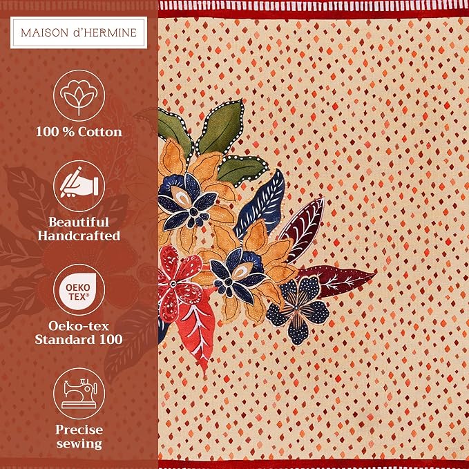 Maison d' Hermine Placemats Set of 4 Reusable 100% Cotton | Cloth Place Mats - Image 2