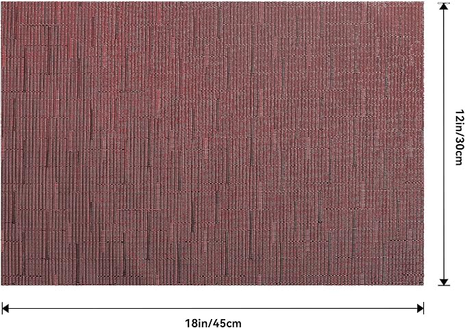 Leetaltree Burgundy Placemats Set of 4 - Image 8
