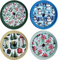 Set of 4 Themed Drink Coasters for Wine Glasses | Reusable Slip-On Stemmed by UBUN2