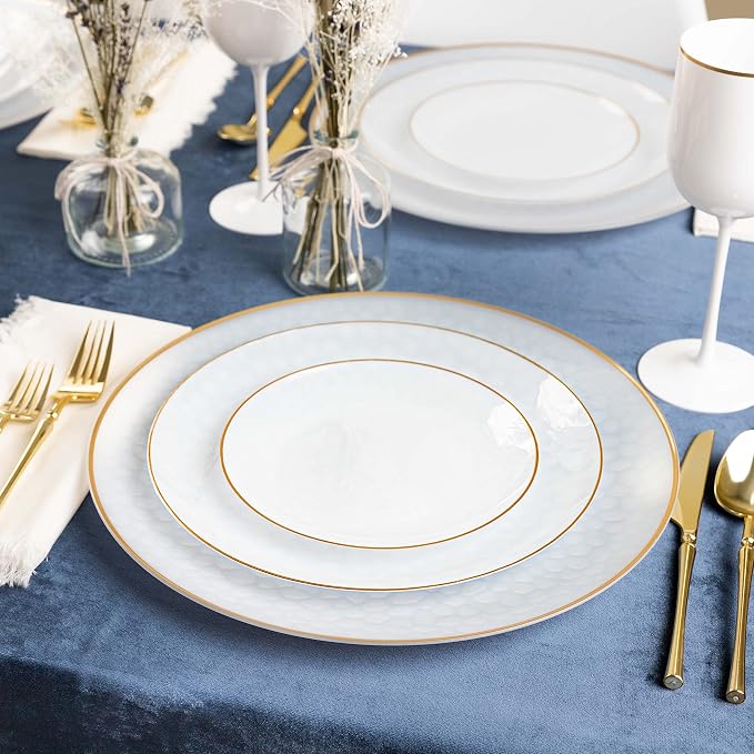 PLASTICPRO 32 Piece Combo Plates Set includes 16-7'' inch Plate & 16-10'' inch - Image 4