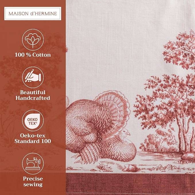 Maison d' Hermine Placemats Set of 4 Reusable 100% Cotton | Cloth Place Mats - Image 2
