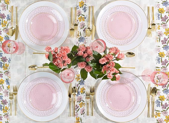 PLASTICPRO 32 Piece Combo Plates Set includes 16-7'' inch Plate & 16-10'' inch - Image 3