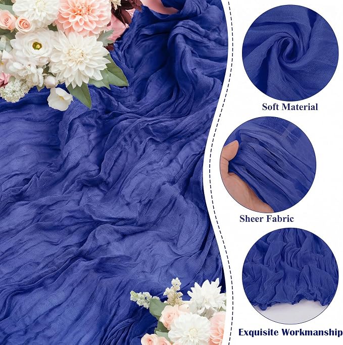 8 Packs Cheesecloth Table Runner 10FT Long Boho Gauze Fabric Table Runner - Image 6