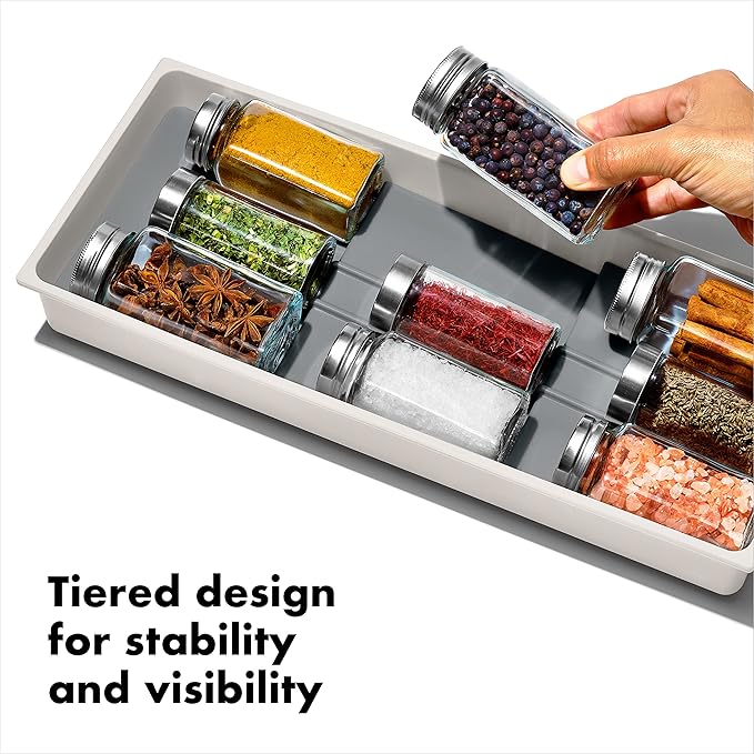 OXO Good Grips Kitchen, Compact Spice Drawer Organizer - Image 3