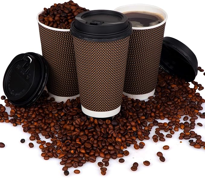 Promora Brown Disposable Coffee Cups - Image 7