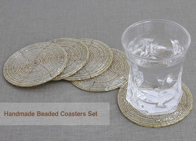 COTTON CRAFT Glitz Handmade Beaded Coaster - Image 4