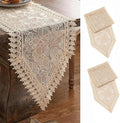 SIOLOC 2 Pack Champagne Lace Runner 14x48, Floral Embroidered | Matching by HEALTHYCOMFORTLIFE