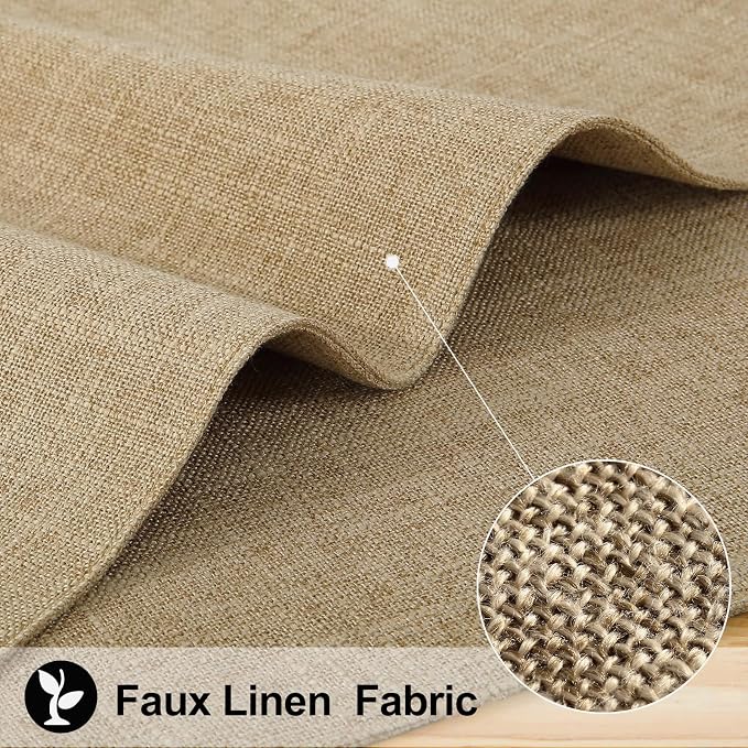 Faux Cotton Linen Placemats Set of 6, Cloth Washable Farmhouse Dining Table Mats - Image 2