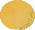 FunWheat Round Braided Placemats Set of 6 Table Mats by FunWheat