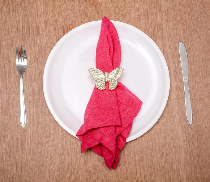 ALPHA Living HOME Basic Butterfly Napkin Ring Collection Decorative, Easter - Image 2